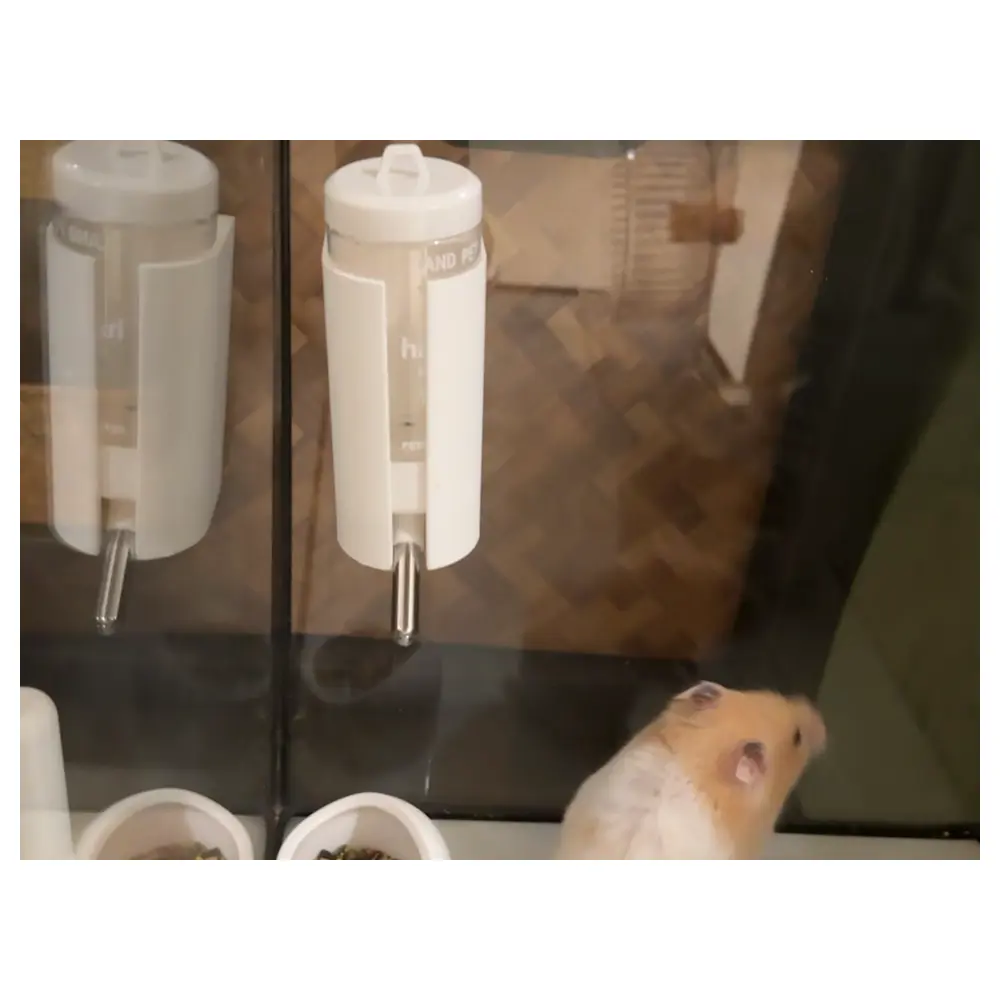 Hamster Water Bottle Small Animal Stand Anti Chew Automatic Waterer Pet Water Bowl Leak Prevention