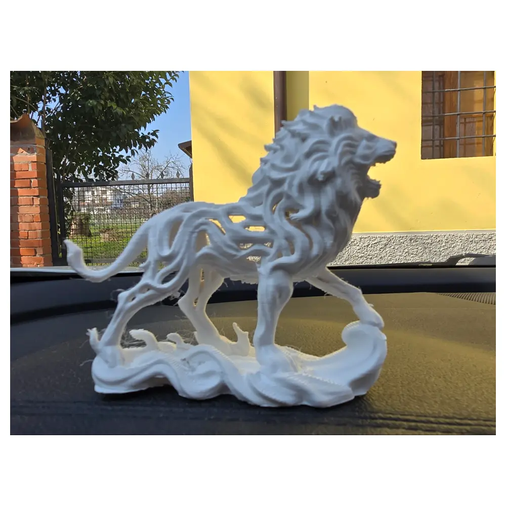 Abstract Lion Sculpture Art Statue Decor Home Modern Animal Figurine Art Piece