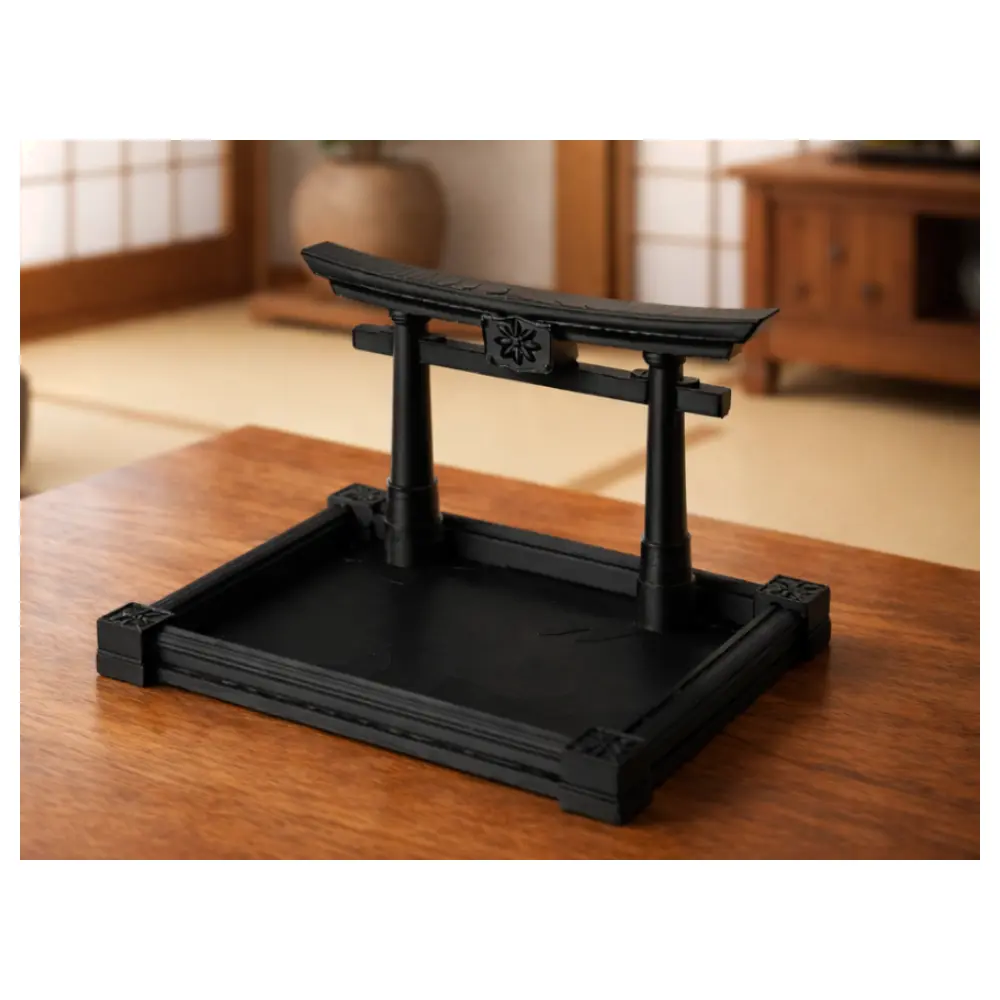 Japanese Torii Gate Stand Display Platform Zen Decor Torii Stand Shrine Ornament Japanese Garden