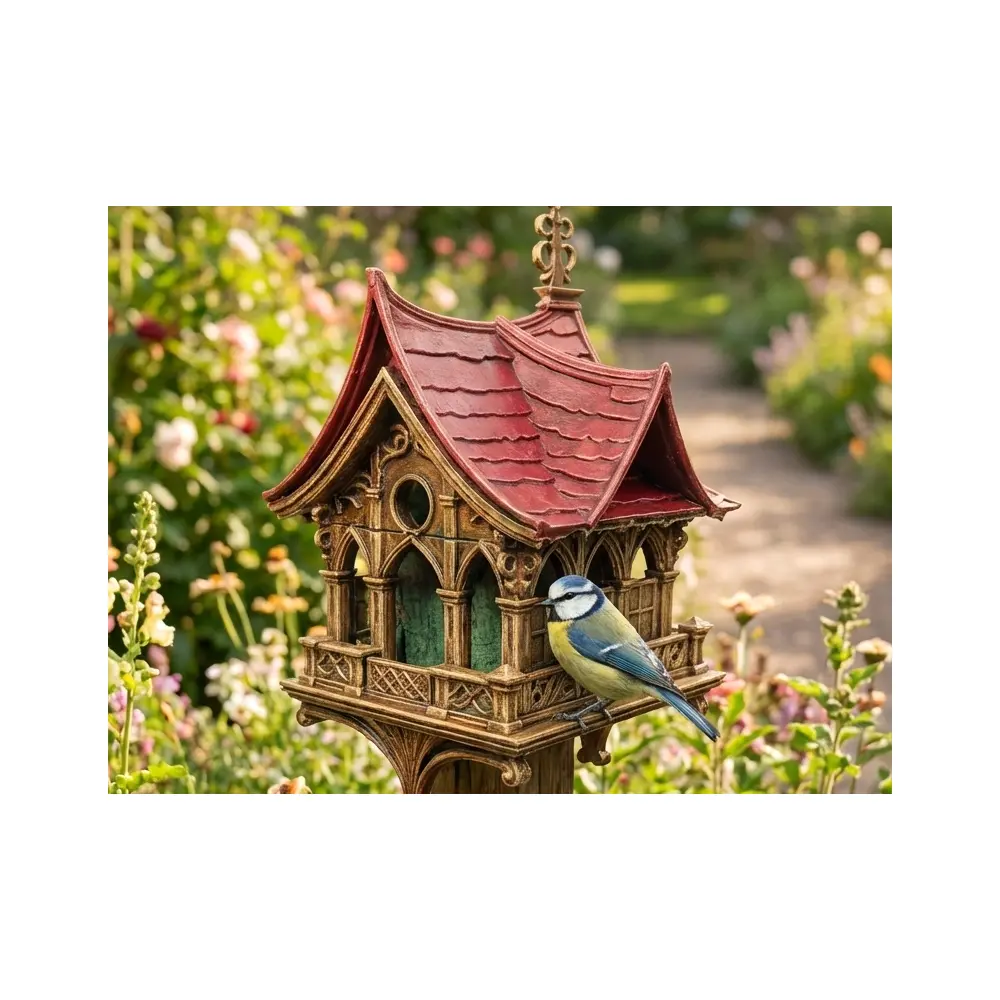 Bird Feeder for Garden RuwenDel Bird Feeders Bird Food Bird House Branch Automatic Feeder