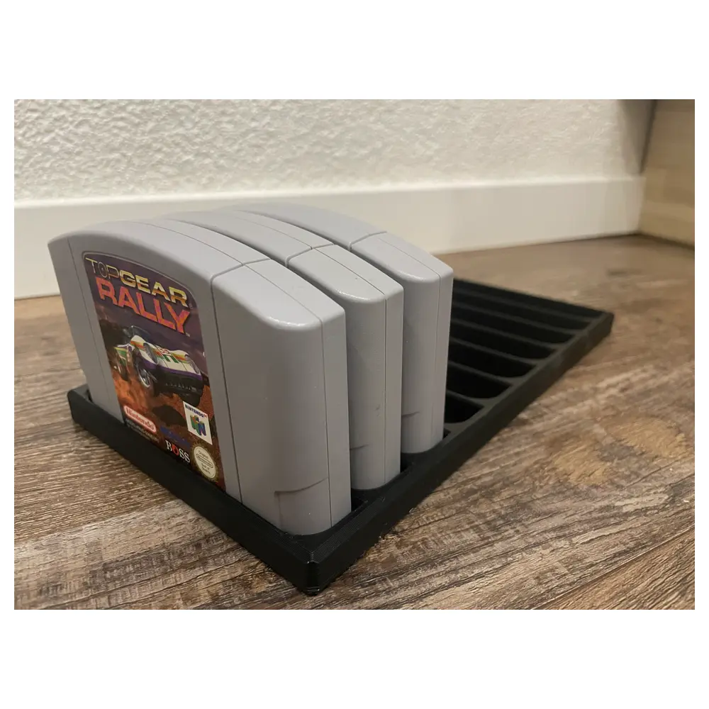 N64 Display Case 10 Game Holder Retro Game Storage Cabinet Toy Box Gaming Display