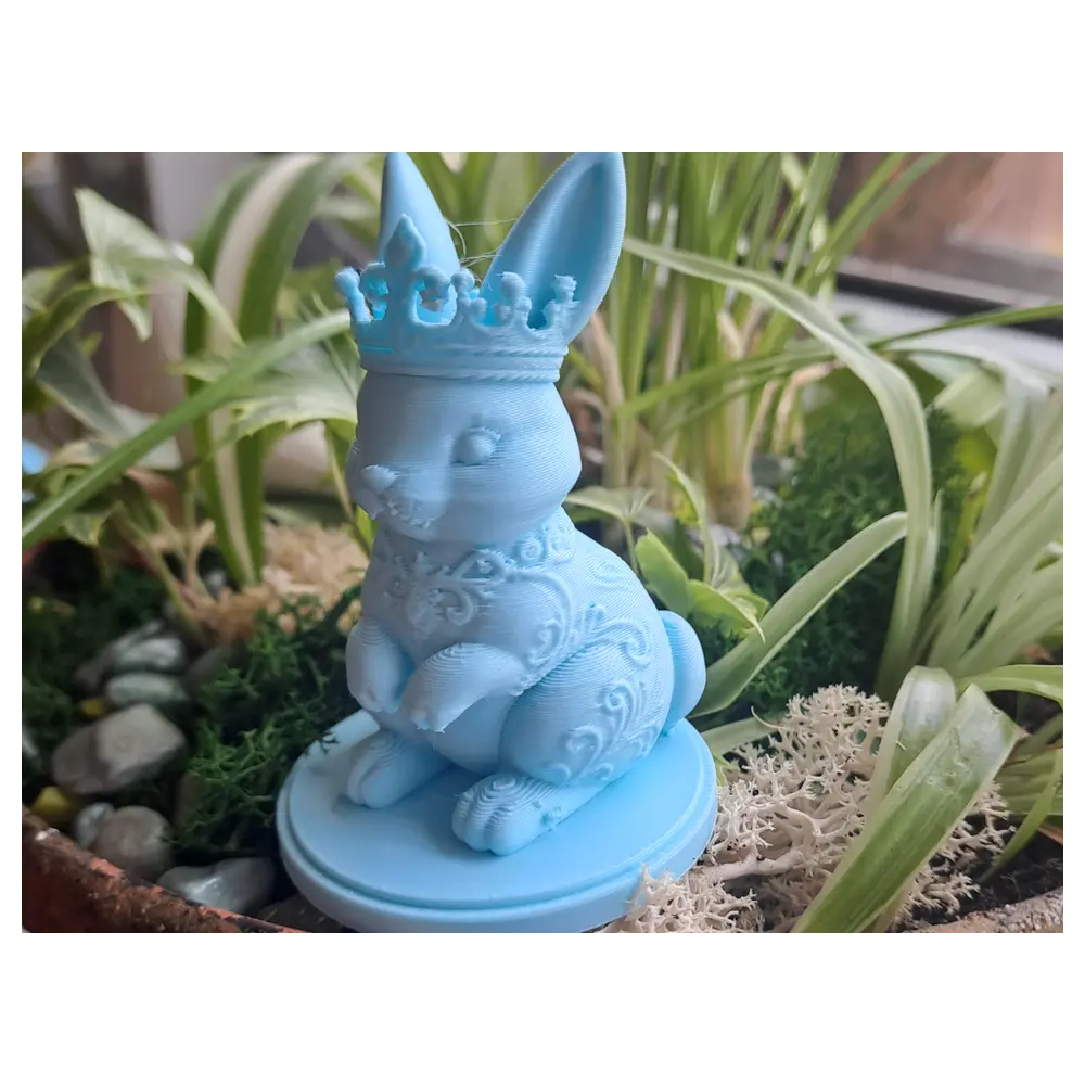 Royal Rabbit Figurine Ceramic Animal Sculpture Decor Placement Art Restoration