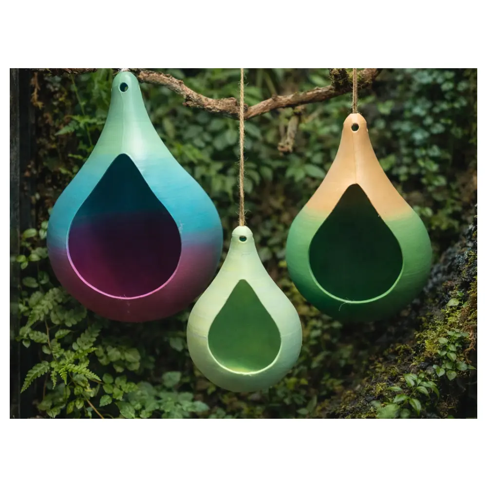Raindrop Coconut Nest Lizard Hideaway Hanging Bird House Bird Nest Birdhouse Multi functional
