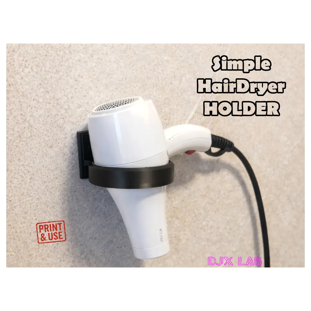 Wall Mounted Hair Dryer Holder Bracket Installation Support System Hairdryer Stand Simple Holder