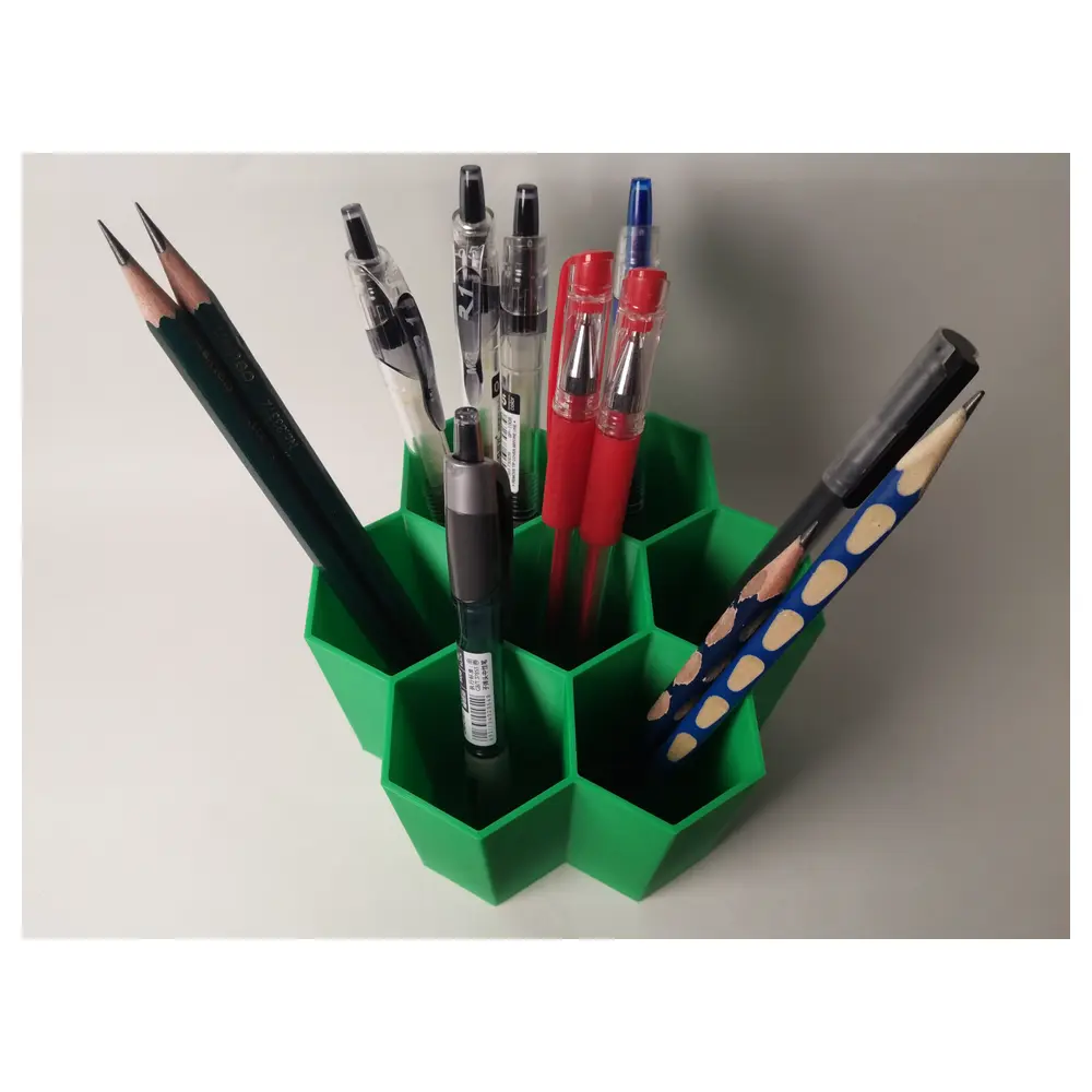 Quick Print Honeycomb Pencil Holder Durable Portable Desk Organizer Pen Case Support Stable Storage