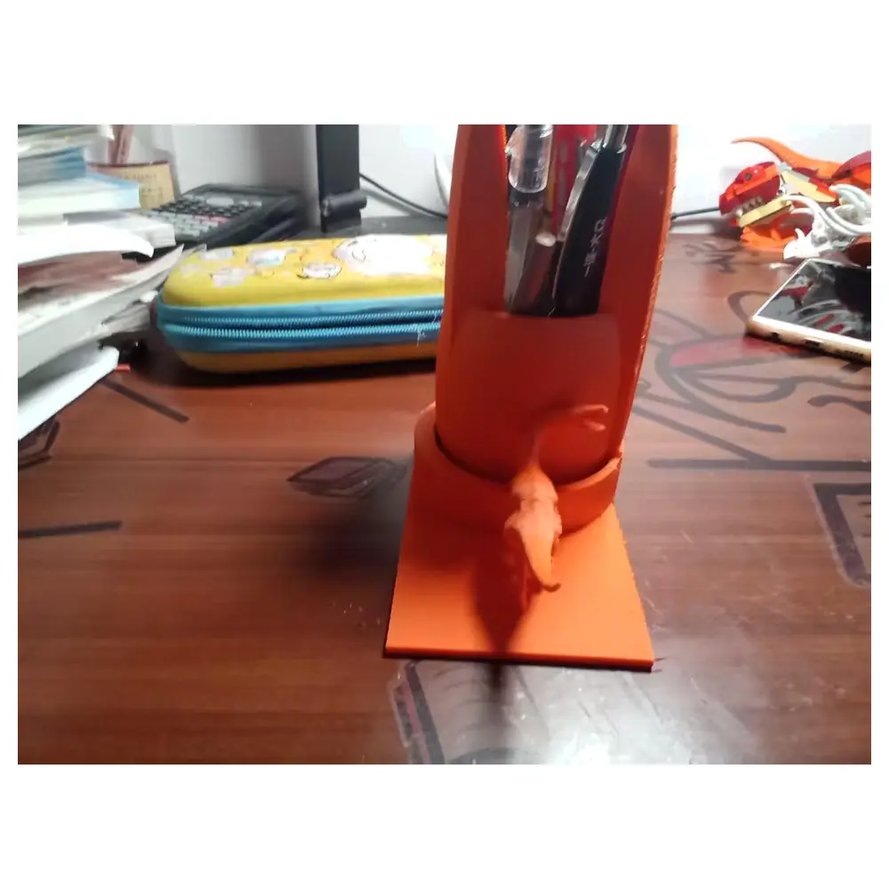 Dinosaur Pencil Holder Creative Desk Decor Office Figurine Gift Collection Velociraptor Model