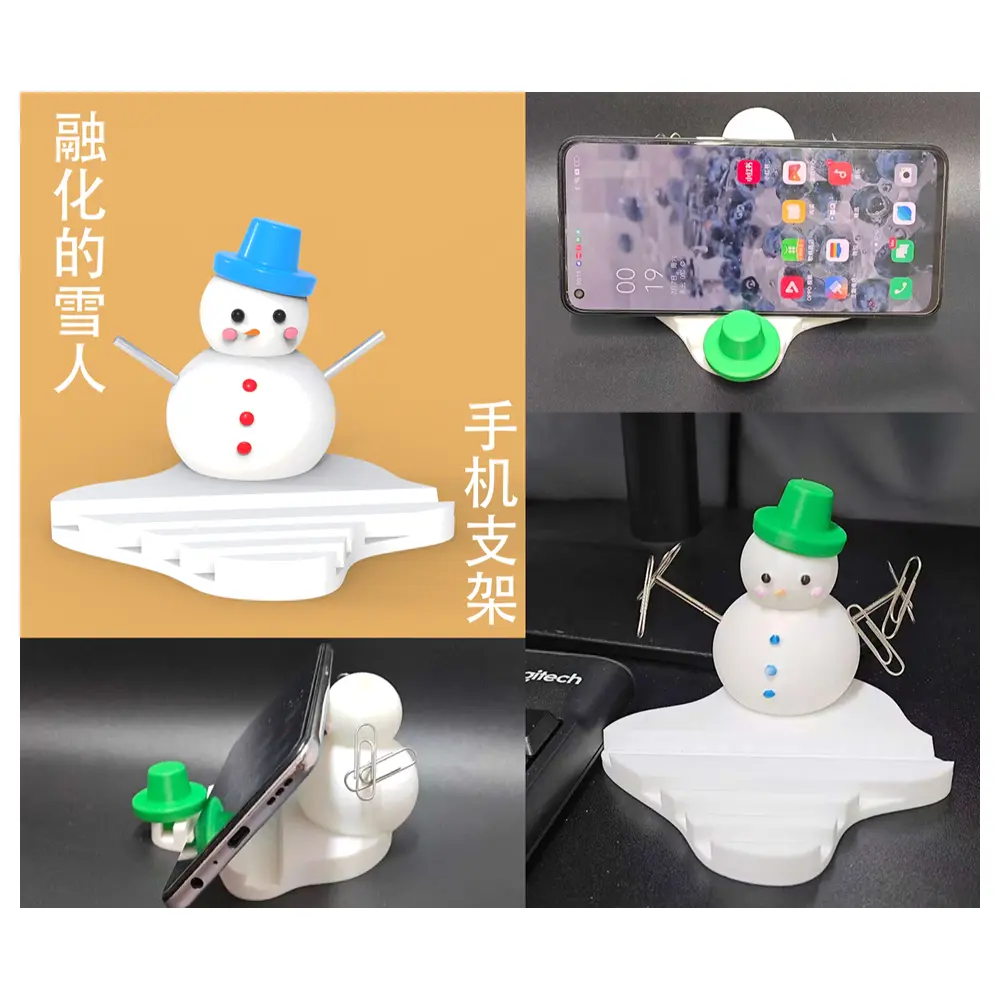 Melting Snowman Phone Stand Adjustable Desk Phone Stand Mobile Holder Support Bracket Accessory