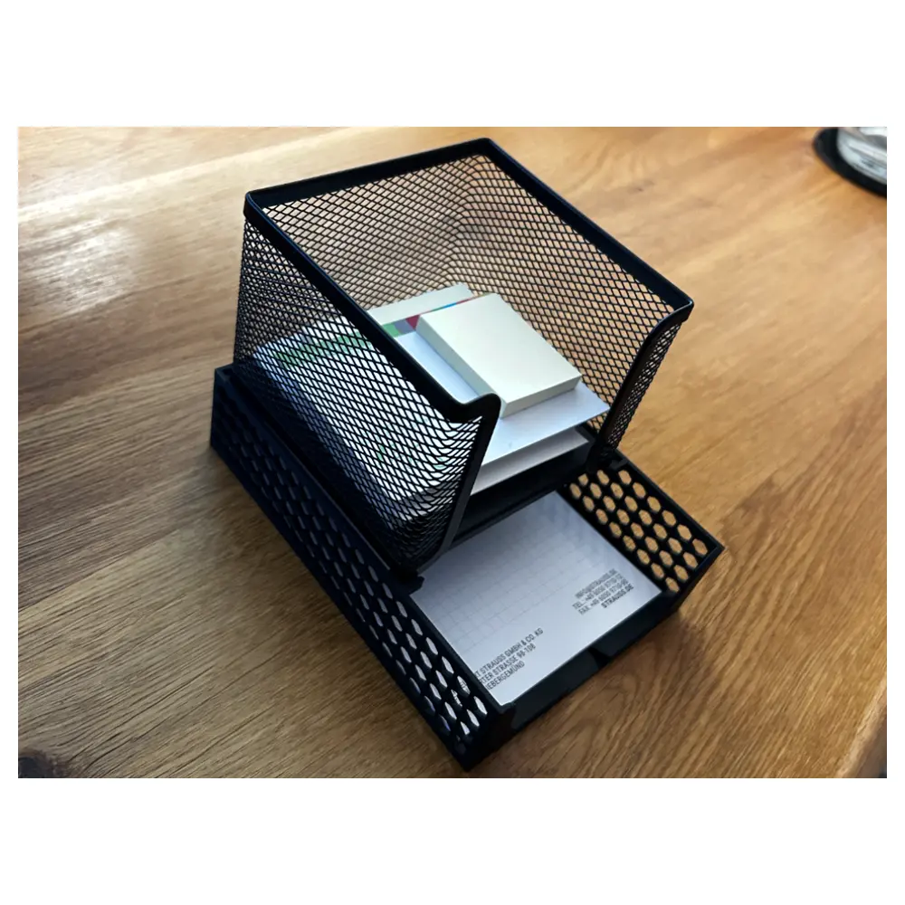 Sticky Note Tray Organizer Desk Storage Stand Holder Multi Compartment Office Supplies Bulk Paper File Organizer