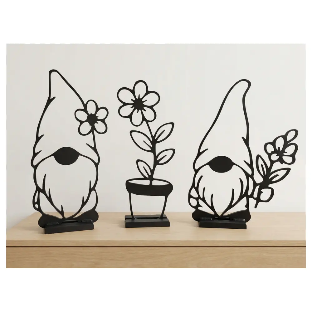 Miniature Gnome Flower Pot Decoration Small Decorative Figurine Flower Stand Flower Arrangement Succulent Planter Creative Decoration