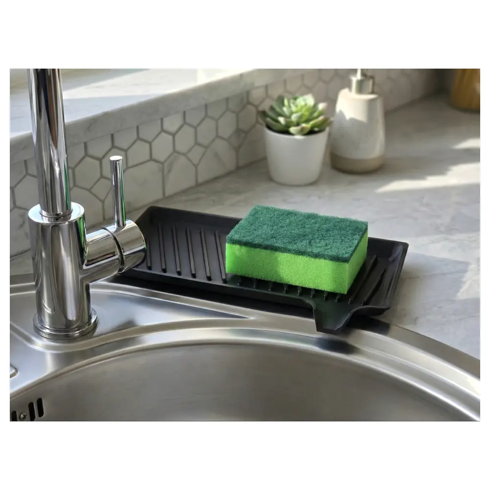 Self Draining Kitchen Sponge Dish Cloth Rack Draining Rack Kitchen Storage Draining Accessories Multi Functional