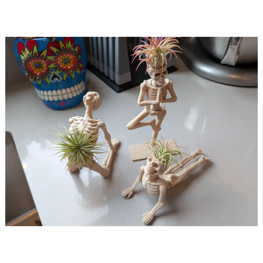 Air Plant Yoga Skeleton Part 2 Cactus Terrarium Decor Skeletal Figurine Home Decor Creative