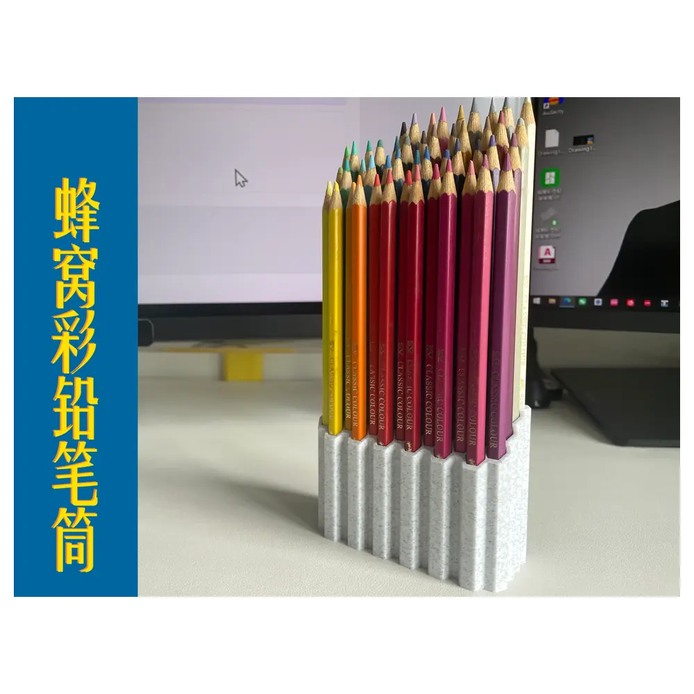 50 Pastel Pencils Case Honeycomb Pencil Holder Student Stationery Multi Purpose Pen Bag Art Supplies Organizer