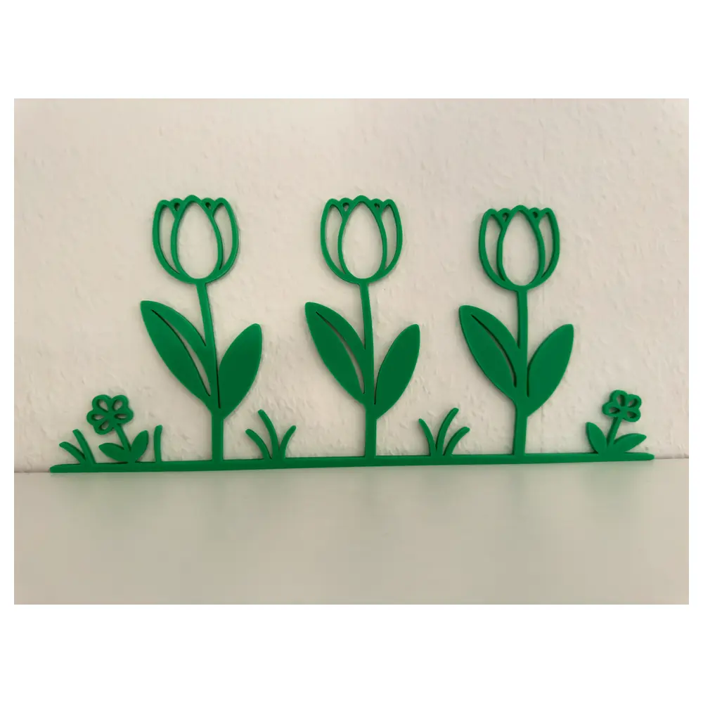 Tulip Window Decal Wall Art Tulip Flower Garden Wall Decor Indoor Wall Hanging Tulip Meadow Floral Wallpaper Window Cling