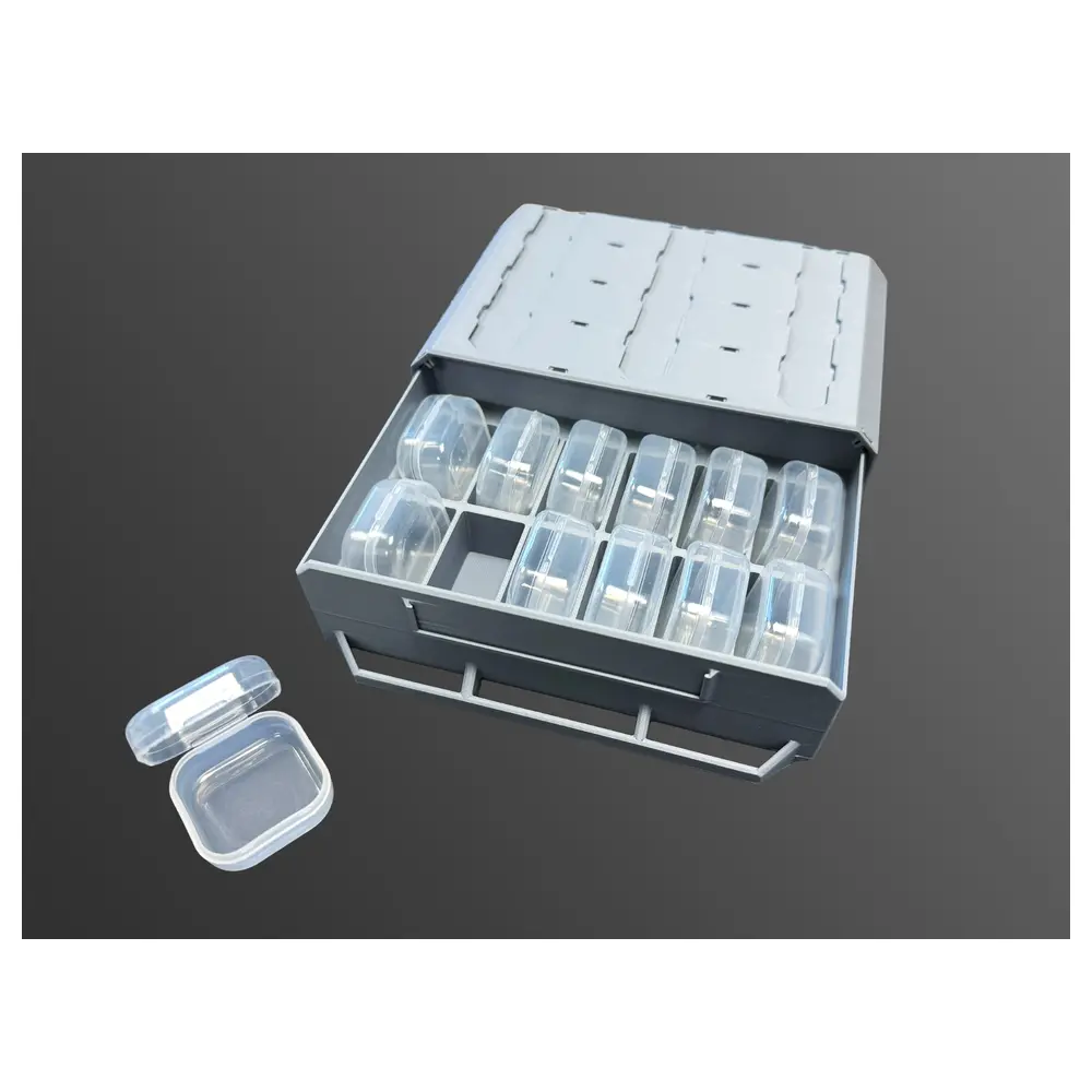 Multi Compartment Drawer Boxes 12 Divisions 35x35x20mm Storage Boxes Organizer Drawers