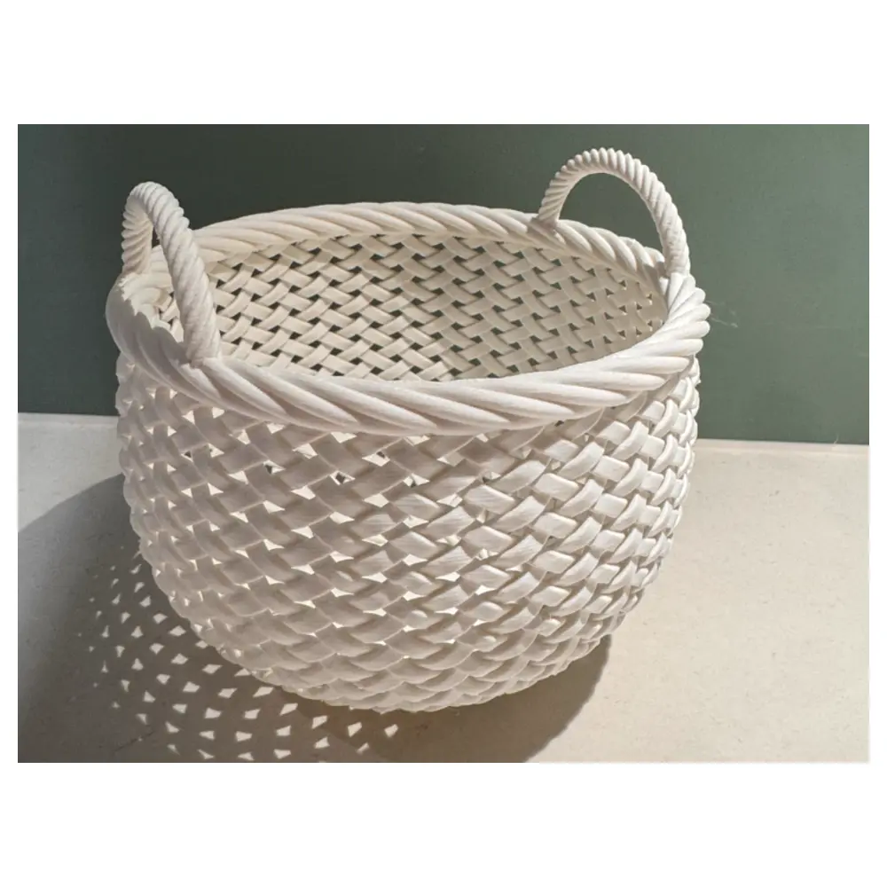 Woven Storage Basket with Handle Shopping Basket Organizer Storage Basket Shopping Bag Multi Purpose