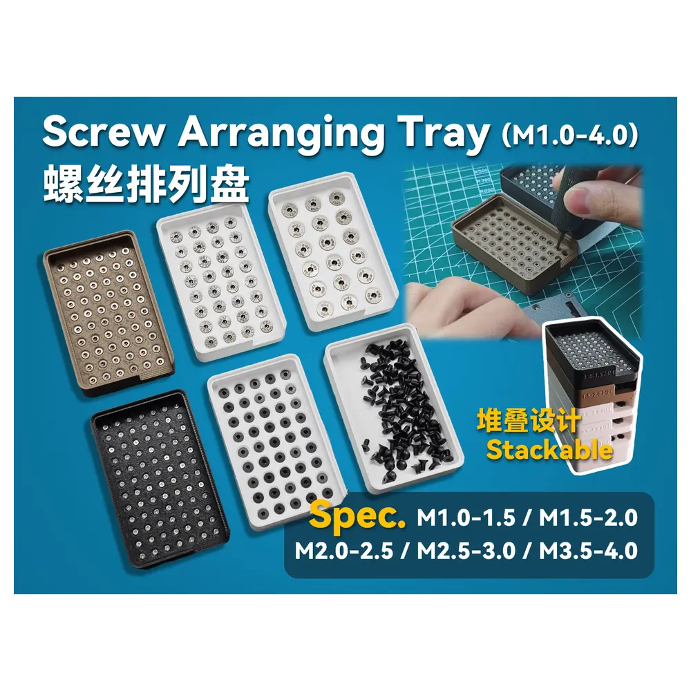 Mini Screw Organizer M1040 Screw Storage Screw Management Parts Sorting Multi Functional Stackable Organizer