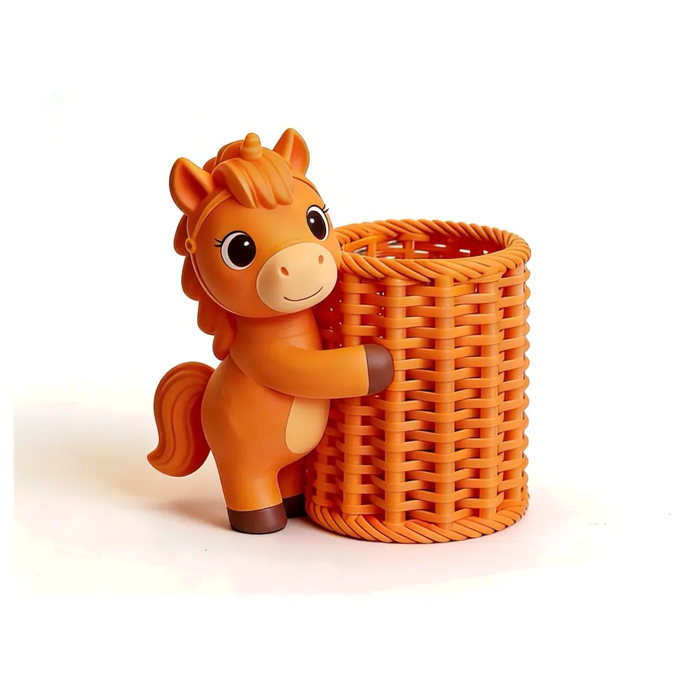 Cute Little Horse Pencil Holder Creative Storage Horse Year Gift Student Stationery Desk Decoration Multi functional Storage Box