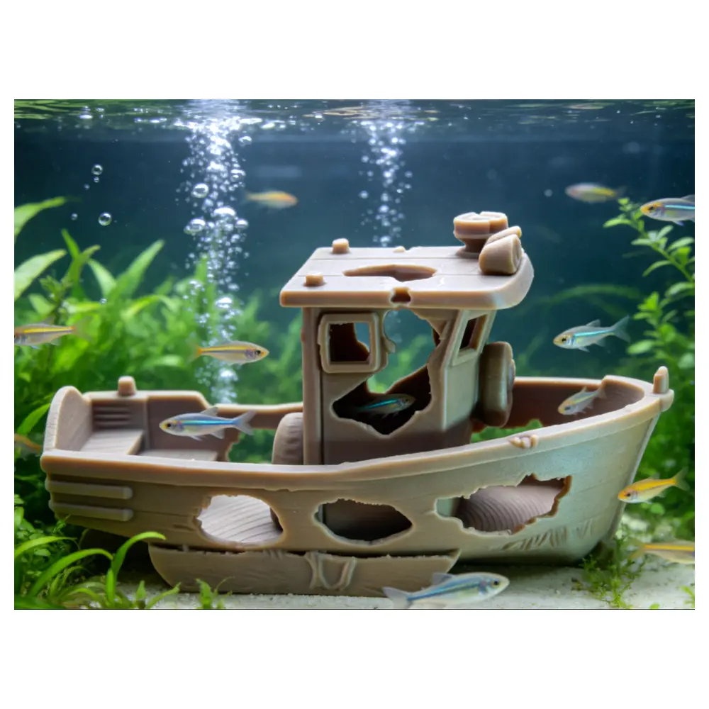 Sunken Ship Aquarium Backgrounds Underwater Landscape Fish Tank Decoration Shipwreck Aquarium Scenery Fish Habitat Reef