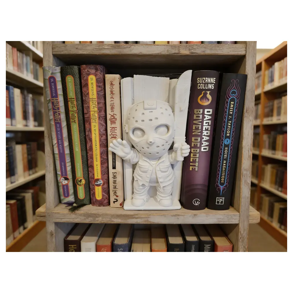 Jason Voorhees Figurine Book Stand Horror Movie Collectible Scary Statue Model