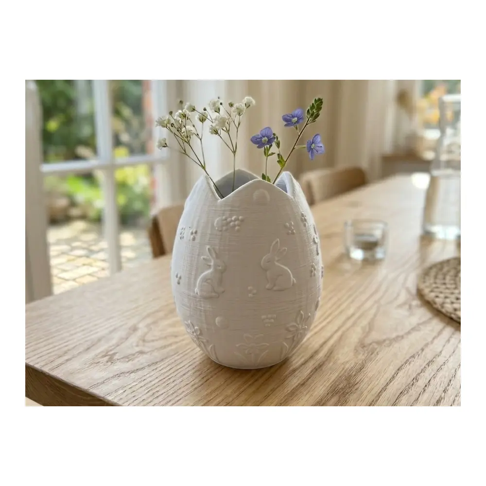 Easter Egg Vase Decor Ceramic Vase Holiday Gift Creative Decorative Arrangement ful Flower Bouquet