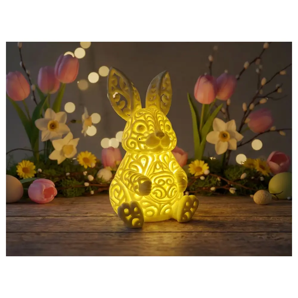Lumorna Easter Bunny Aris Toy Rabbit Plush Easter Decoration Creative Gift Shining Figure