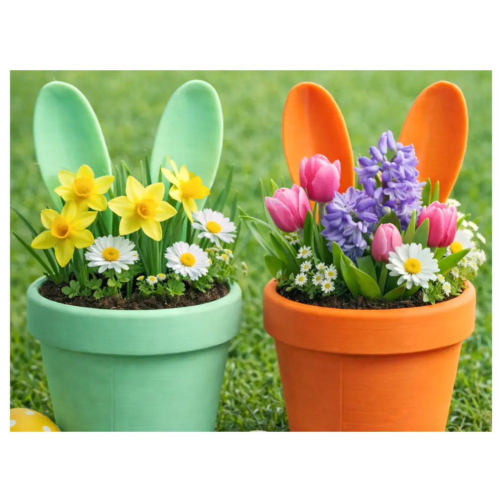 Bunny Ear Planters Flower Pots Planter Stands Indoor Plants Decoration Flower Pot Stands Green Plants