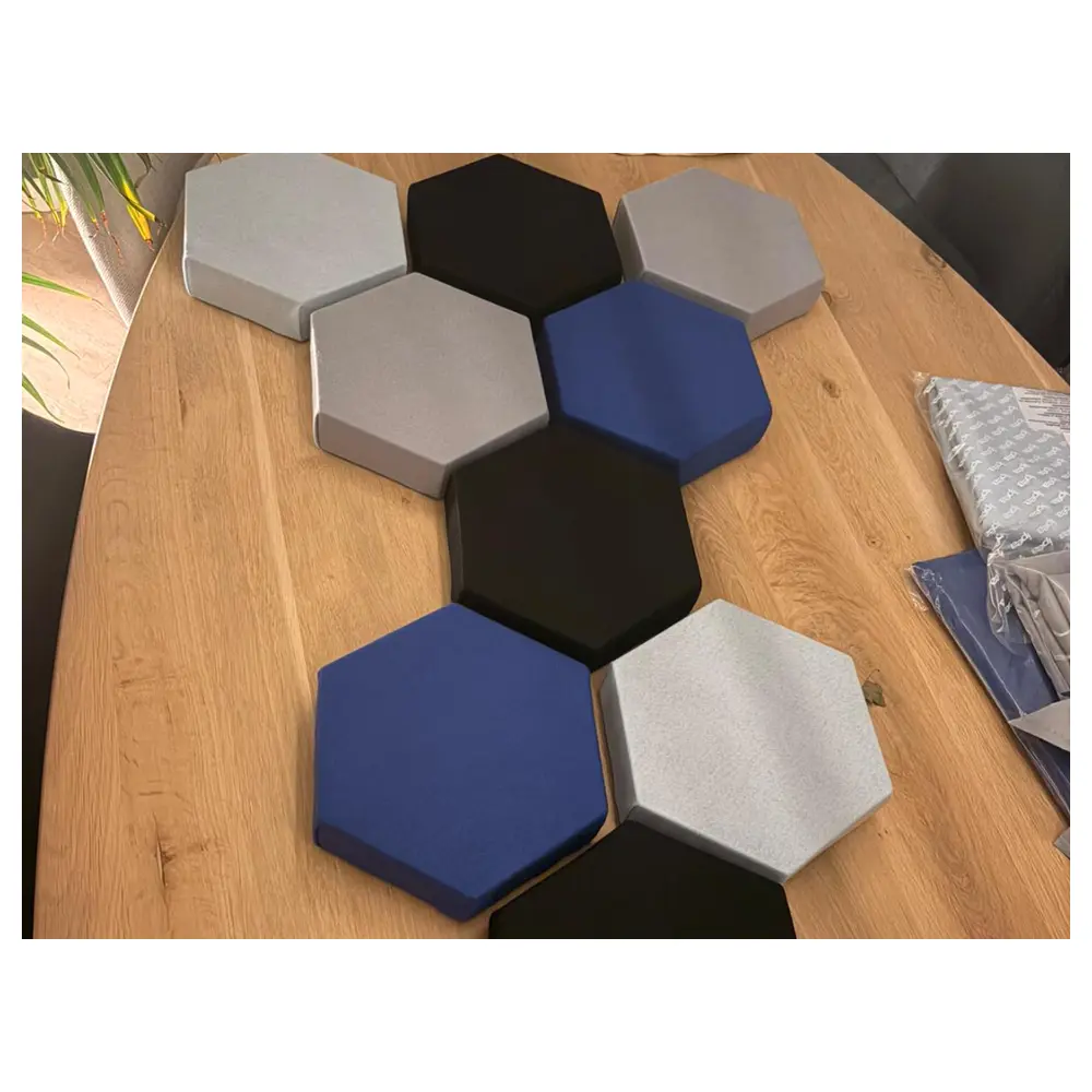 Hexagonal Soundproofing Panels Acoustic Absorption Noise Reduction Wall Treatment Soundproofing Effect