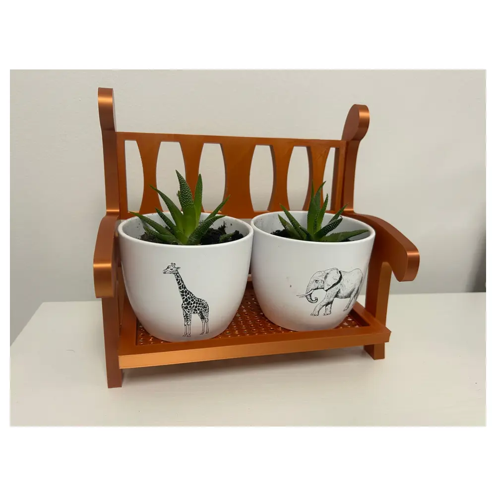 Mini Bench Flower Pot Stand Cactus Holder Indoor Garden Planter Display Shelf Modern Simple Decoration Flower Stand