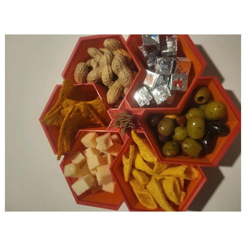 Hexagon Appetizer Tray Toothpick Holder Party Serving Dish Event Supplies Multi Functional