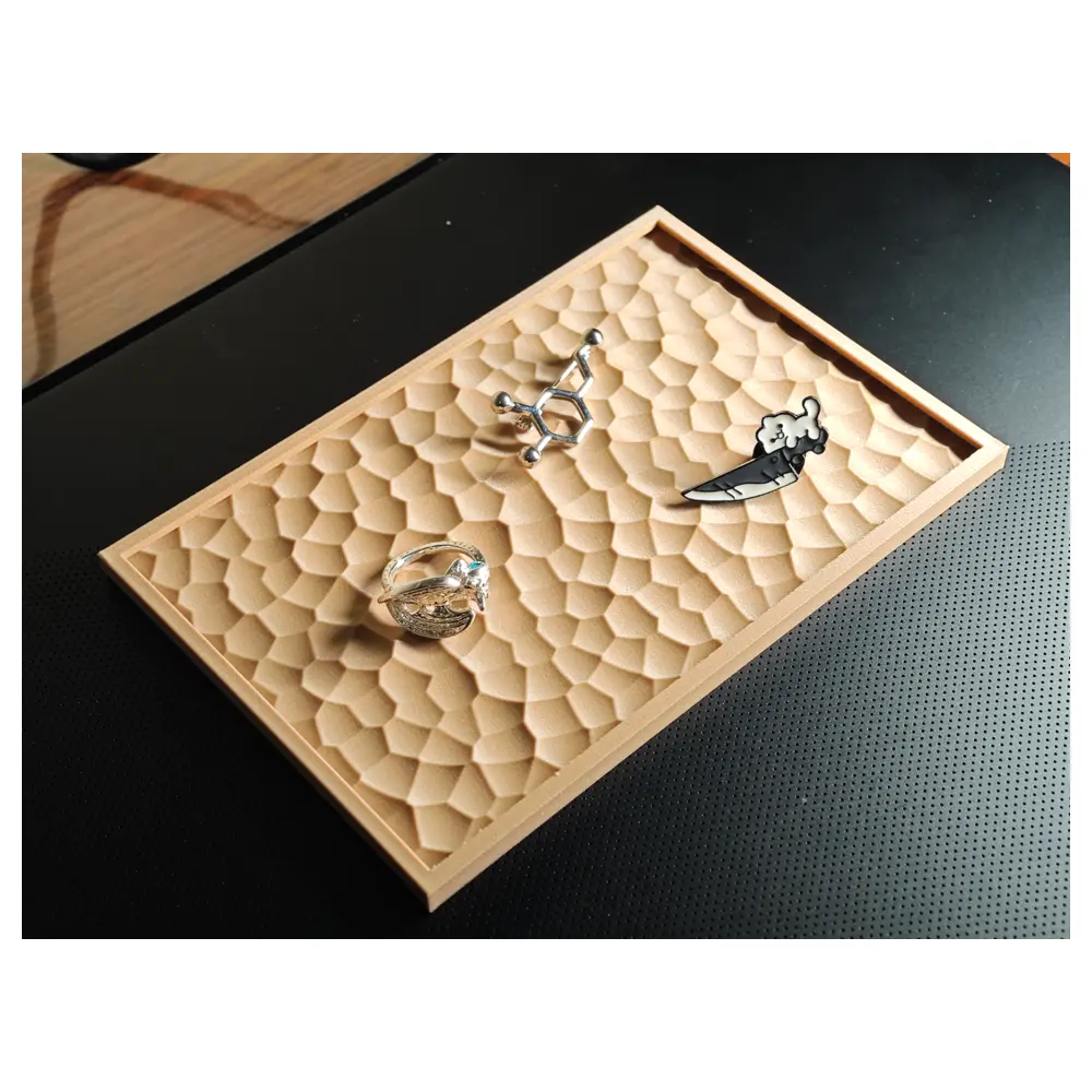 Non Heritage Wood Carving Jewelry Stand Traditional Craft Art Display Small Ornament Collection Wooden Tray
