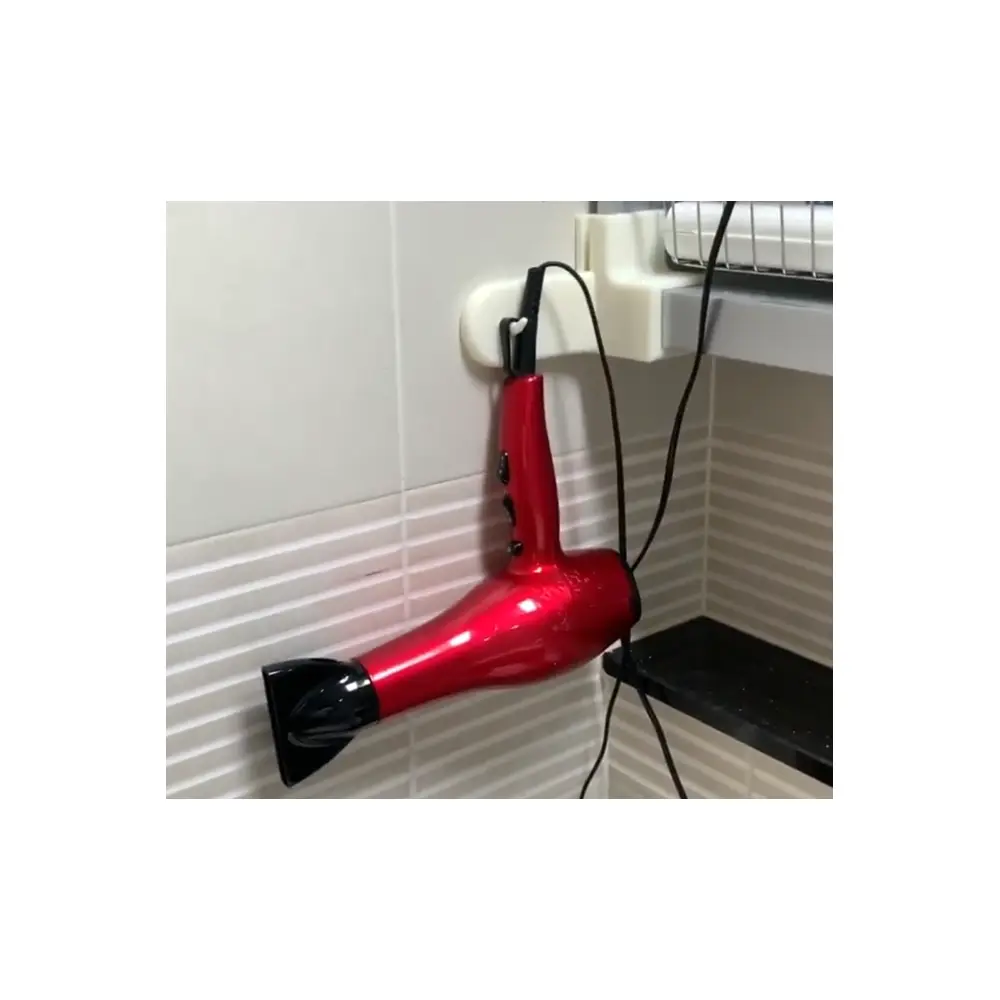 Bathroom Hair Dryer Holder Wall Mount Rack Dryer Hanger Space Saving Wall Mounted Bracket Hair Dryer Support
