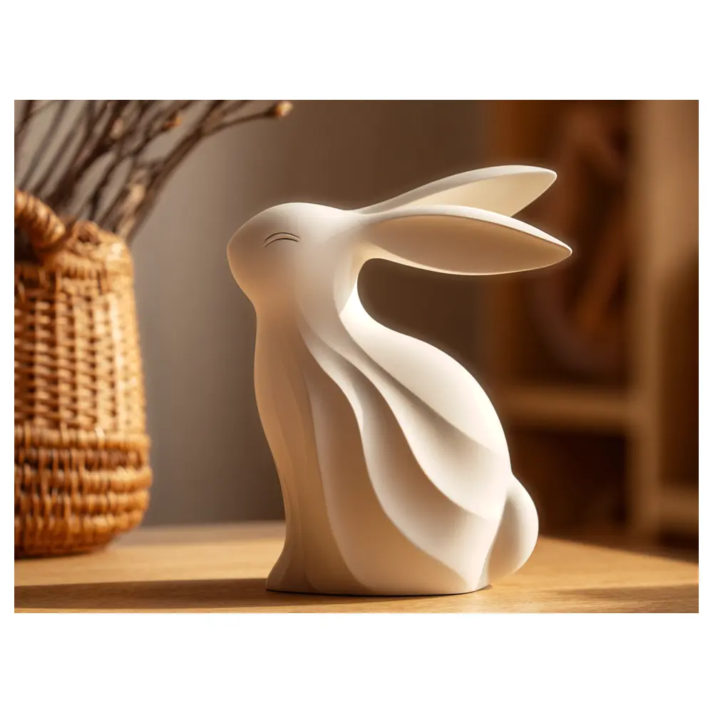 Elegant Easter Bunny Decor Spring Art Sculpture Festive Decoration ful Craft