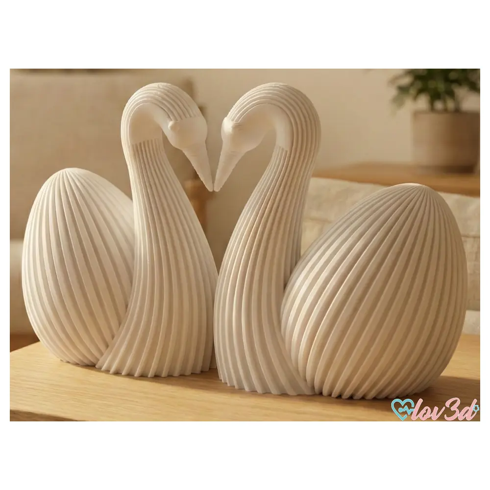 Elegant Ribbed Swan Modern Decor Wallpaper Wall Covering Villa Decoration Decorative Wall Art