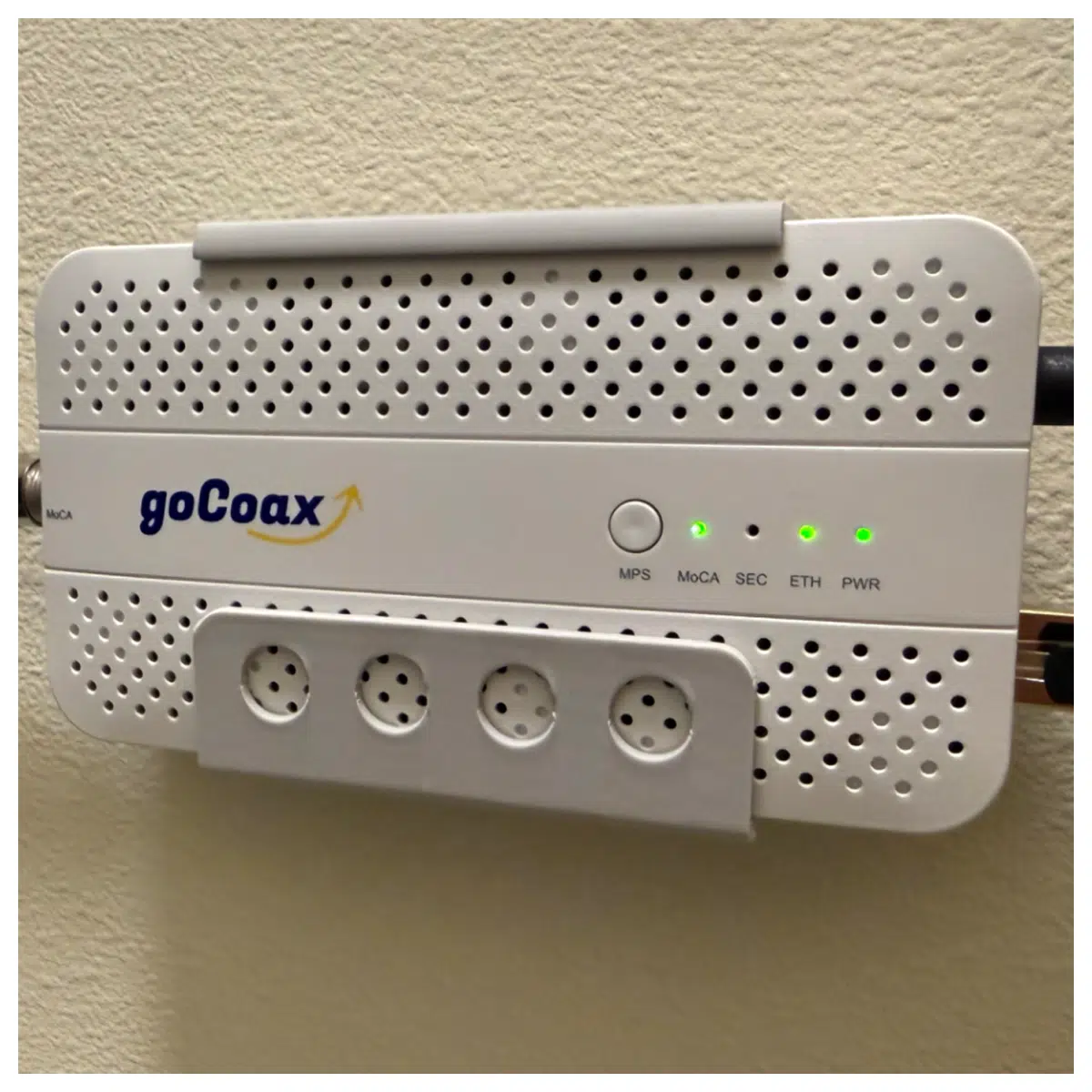 Wall Mount Cable Support goCoax Signal Booster Wireless Signal Extender Wall Mounting Signal Enhancement Signal Reception