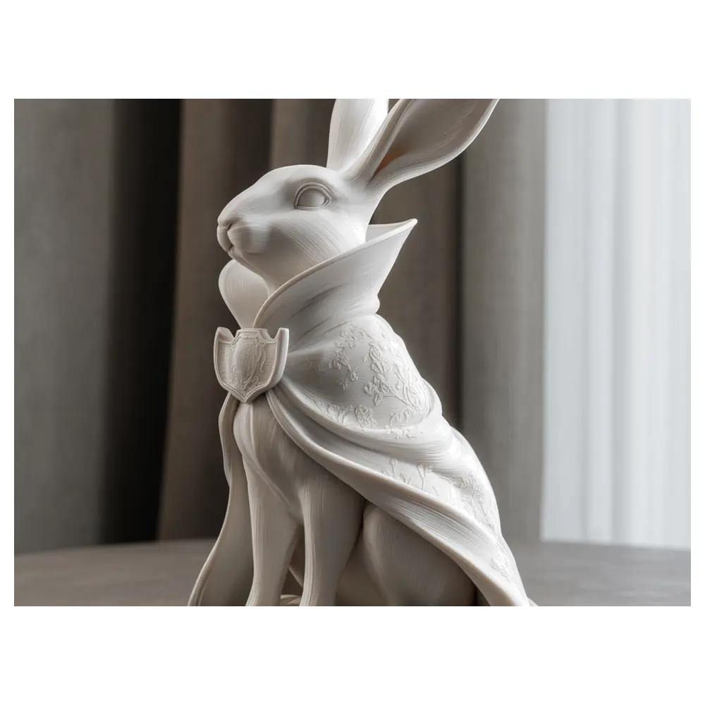 Easter Rabbit Statue Figurine Spring Decor Royal Seasonal Decoration Home Accent