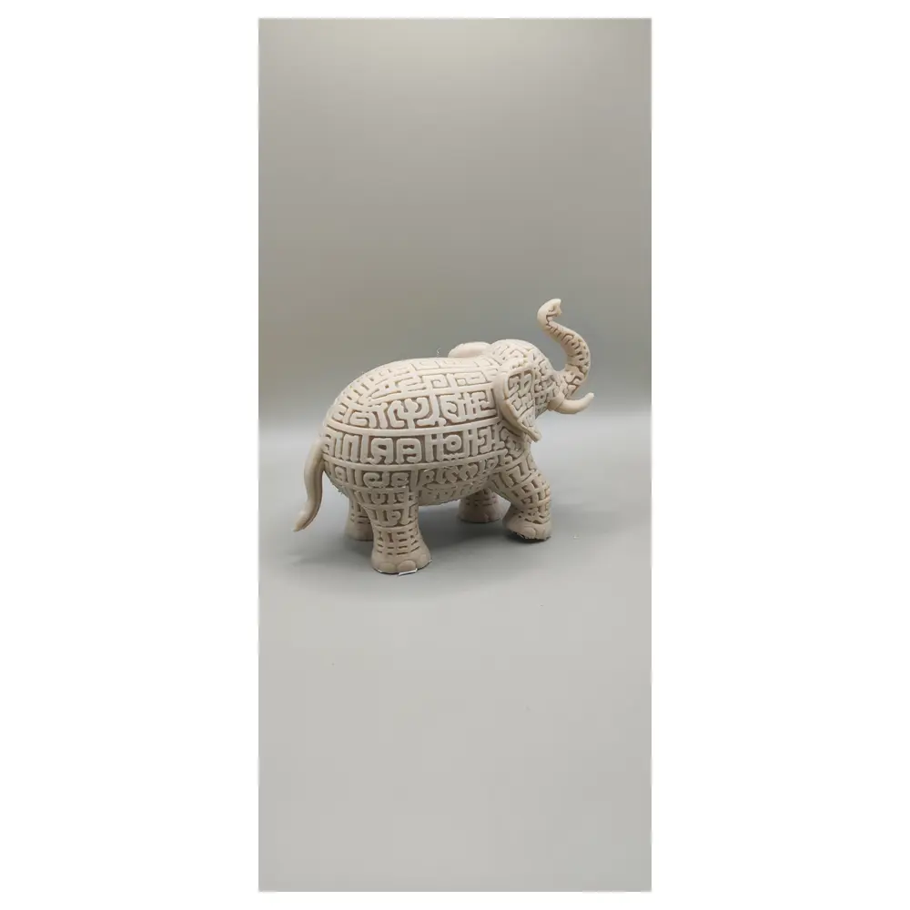 Hindi Abstract Elephant Figurine Art Decor Decorative Piece Culture Sculpture