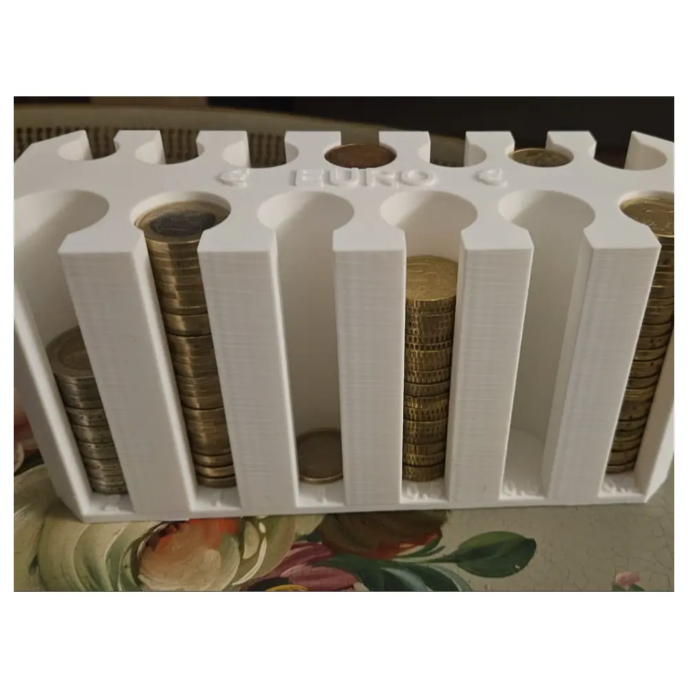 Large Euro Coin Storage Box Savings Jar Money Box Piggy Bank Coin Holder Bank Card Storage Organizer