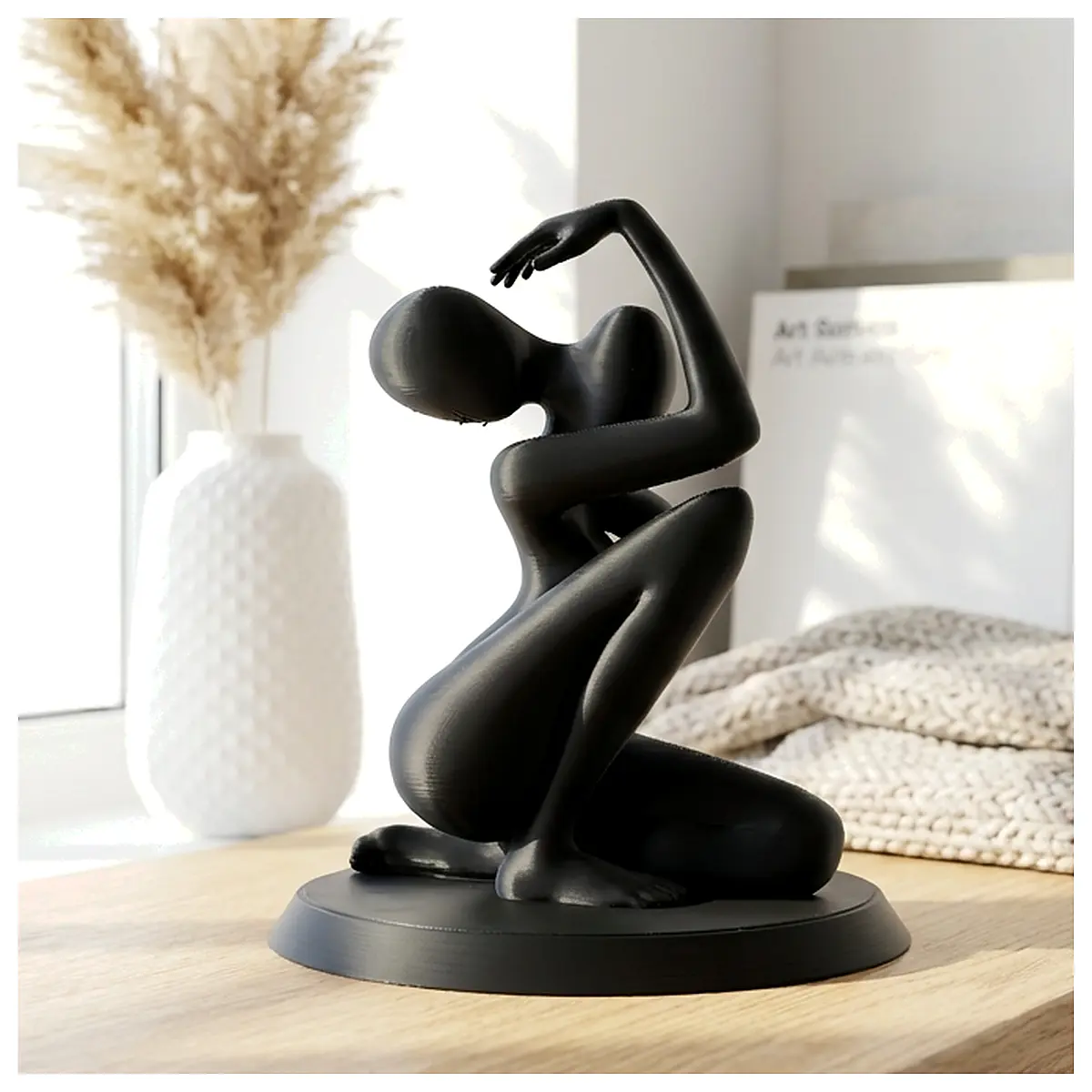 Elegant Abstract Sculpture Art Figure Modern Decor Sculpture Art Collection Home Decor