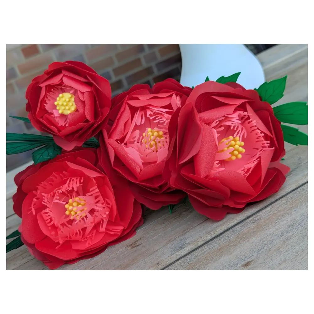 Artificial Flowers Elegant Peony Realistic Rose Bouquet Decoration Floral Art Flowers Wholesale Retail