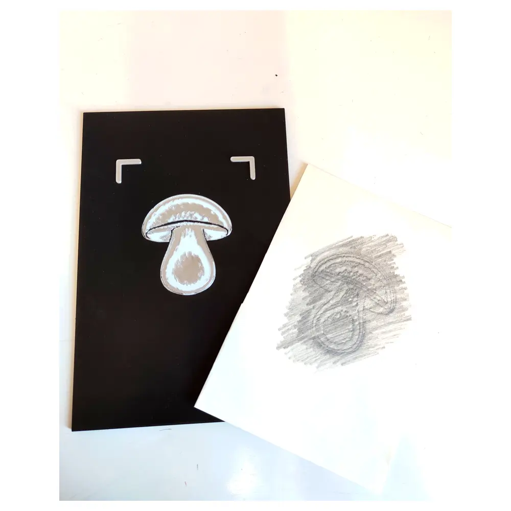 Mushroom Relief Stamping Toys Kids Home Decor Stamping Molds DIY Craft Children Gifts Creative Toys