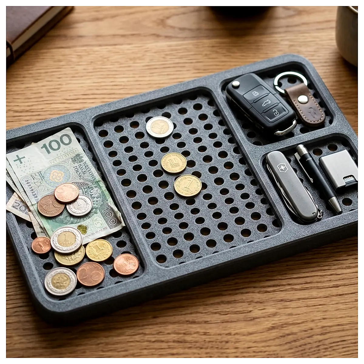 Modern Minimalist Key Tray Key Rack Display Storage Organizer Decorative Home Accessory Simple