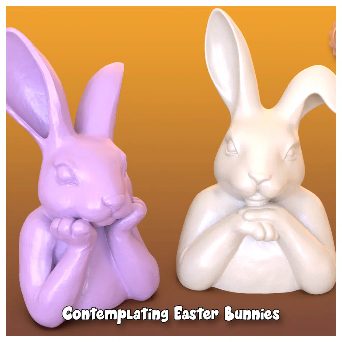 Easter Bunny Decor Creative Figurine Festive Gift Simulation Cute Art Craft