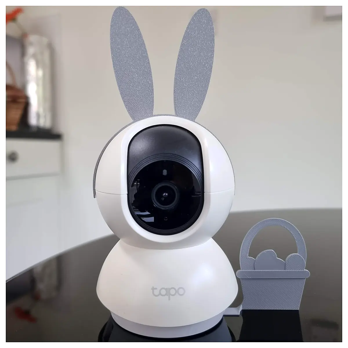 Easter Bunny Ears Tapo Camera Basket Decorations Spring Festival Toys Easter Supplies