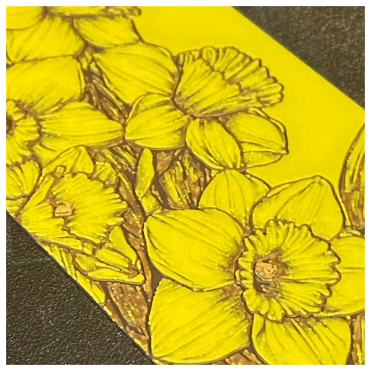 Yellow Narcissus Bookmark Floral Bookmark Flower Bookmark Gift Decoration Souvenir Remembrance