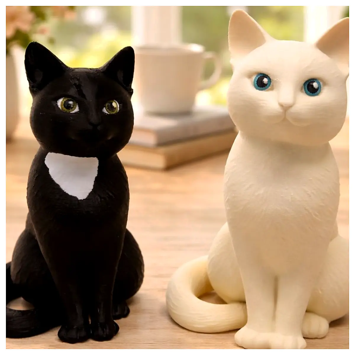 Cat Model Toy Realistic Cat Figurine Pet Model Plush Toy Role Play Educational Toys