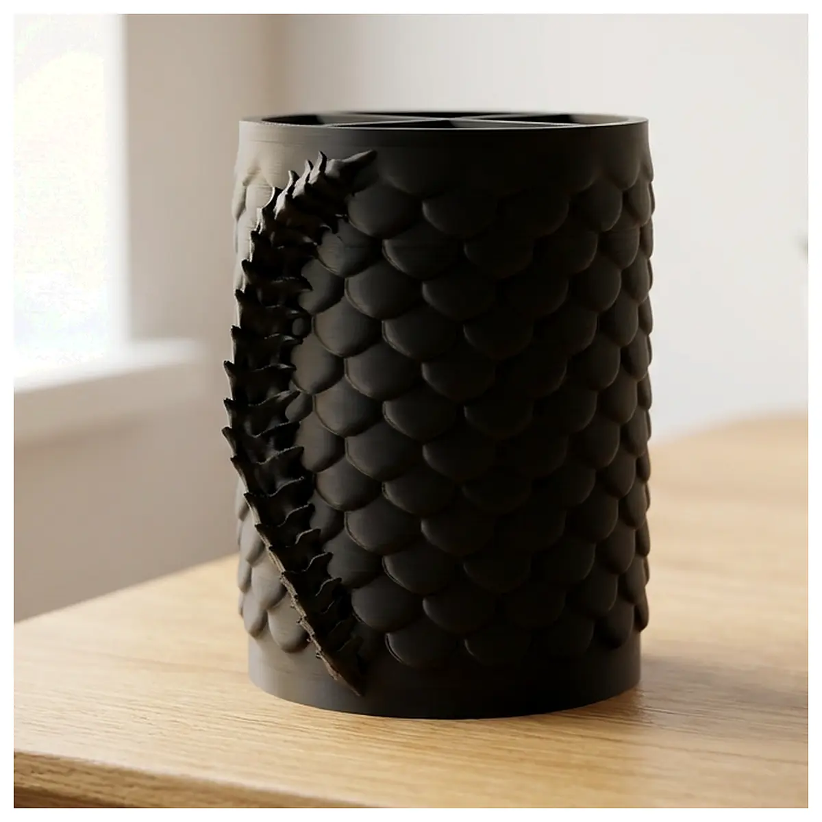 Dragon Scale Pencil Holder Desk Organizer Cup Universal Pen Case Storage Solutions Stationery Accessories