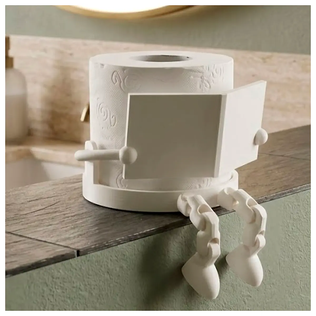 Adjustable Tissue Holder Rotating Joint Shelf Creative Book Stand Wall Mounted Storage Display