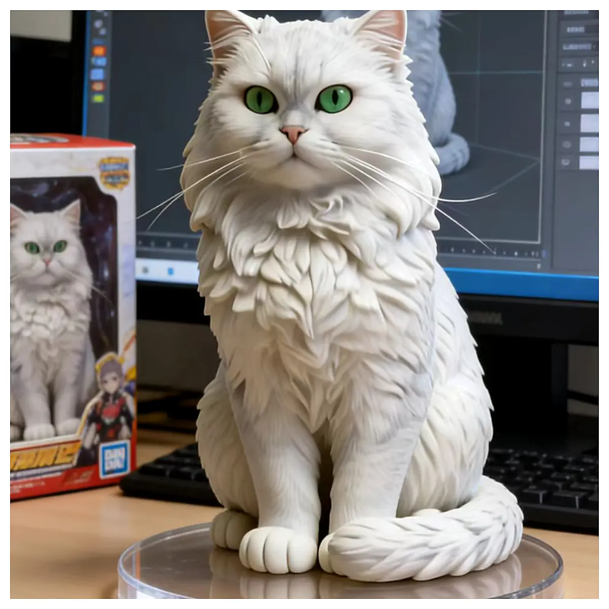 White Kitten Toy Pet Cat Plush Toy Cat Treat Toys Kitten Gift Pet Accessories