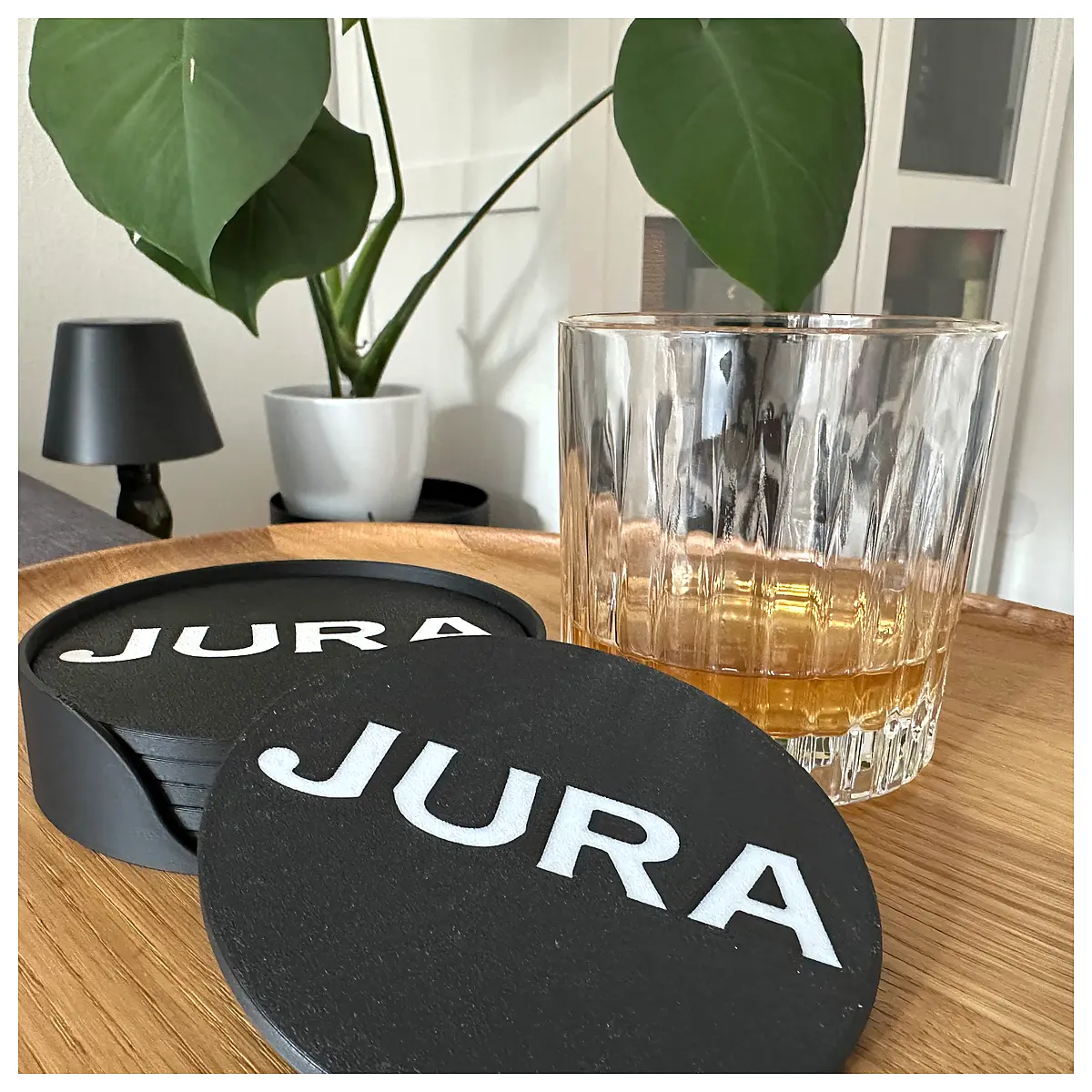 Julien Whisky Co Coasters Stylish Non Slip Mat Tabletop Whiskey Accessories Drinkware