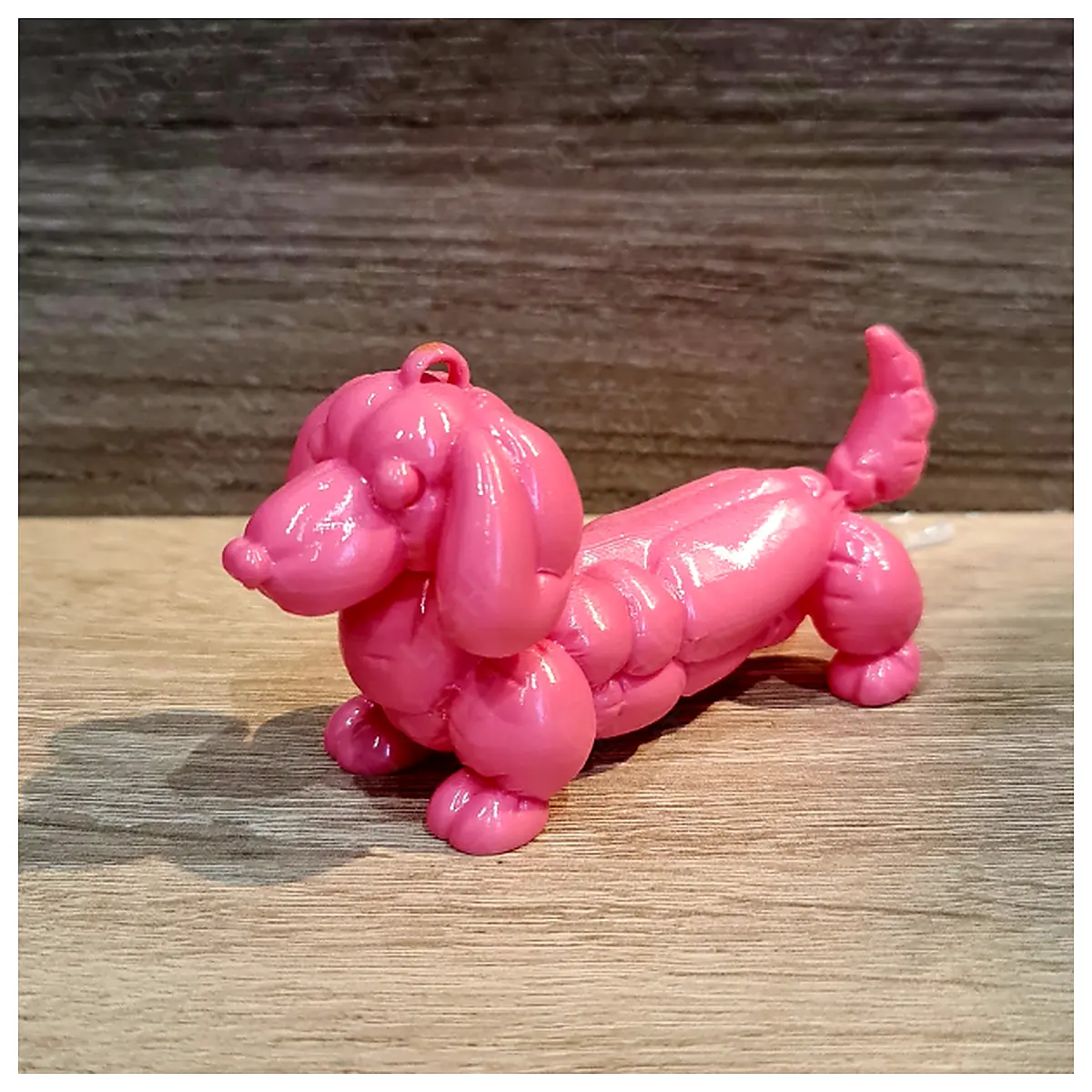 Hot Air Balloon Dachshund Keychain Dog Memorial Gift Pet Charm Keyring Cute Decoration